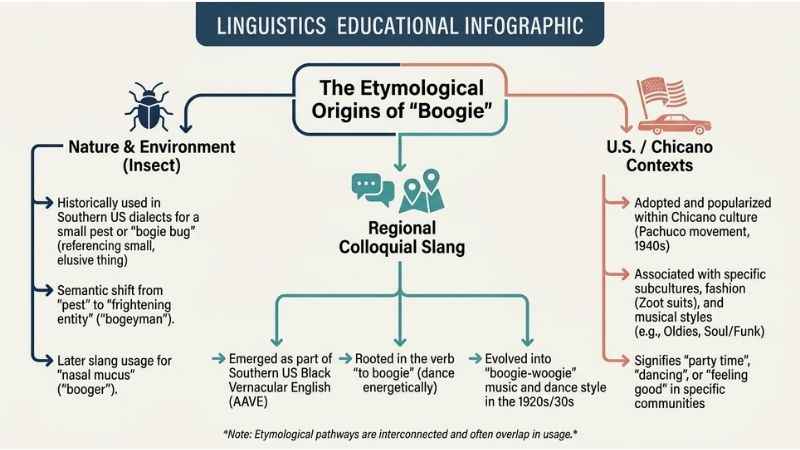 Flowchart demonstrating how to determine word meaning based on regional context and sentence structure.