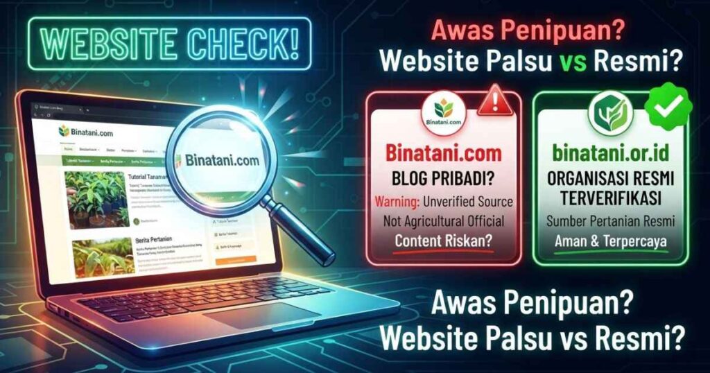 Illustrated diagram explaining what Binatani com is and comparing it to binatani or id.