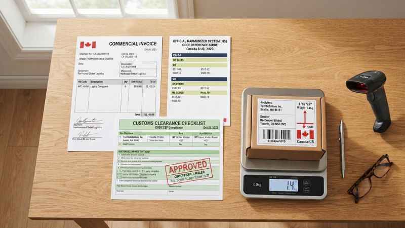 canada us customs documents and shipping checklist