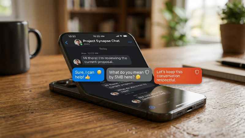 Example message responses showing safe ways to reply when someone sends SMB in a text.