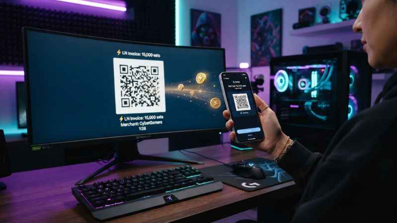 Linking a Bitcoin Lightning wallet to Light Nite PC version for Satoshi rewards