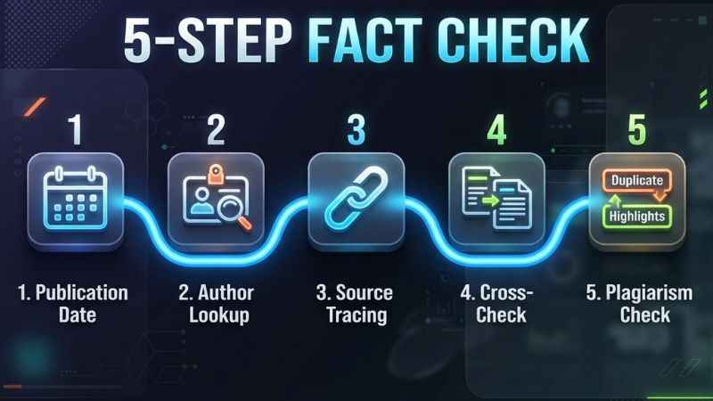 A step-by-step checklist for verifying the accuracy of articles published on newslikeyou.com.
