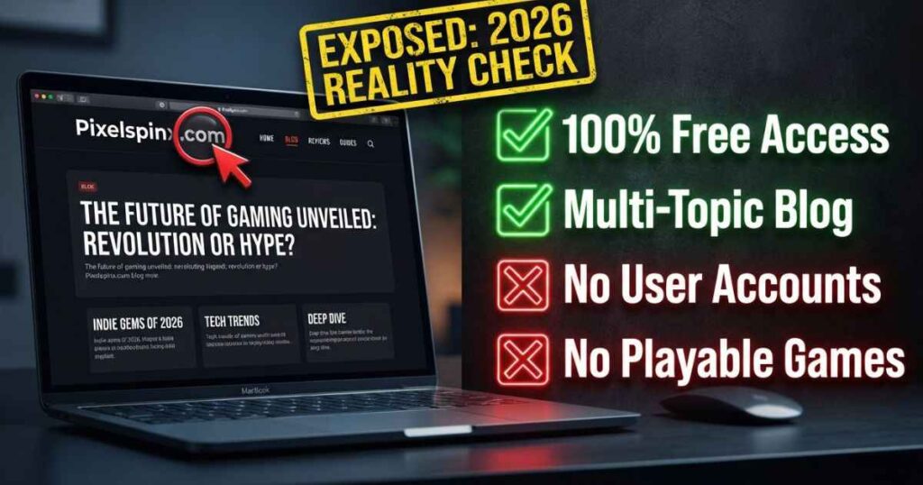 Split graphic showing the pixelspinx com blog interface alongside a legitimacy checklist.