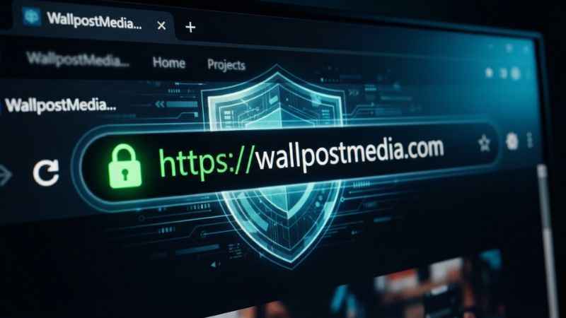 Web browser address bar displaying a secure HTTPS lock icon for site safety verification.
