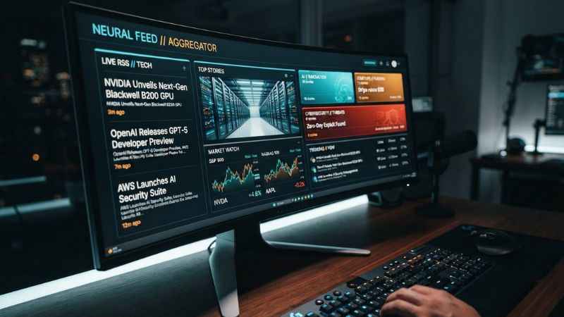 Business intelligence screen demonstrating clean data organization for technology reading feeds.