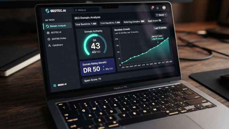 Domain authority DA 43 and backlink metrics check for uselegance.co.uk