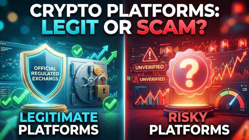 Visual breakdown comparing regulated financial features against unverified crypto trading signal claims.