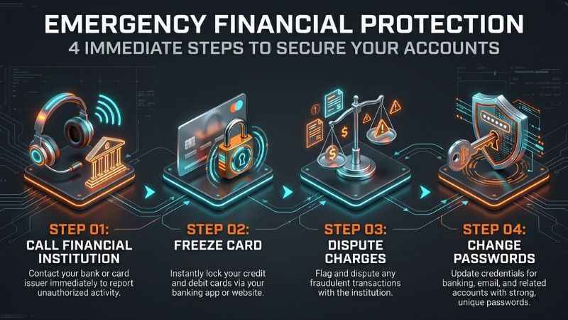 A step-by-step recovery guide for users who entered payment details on an unverified site.