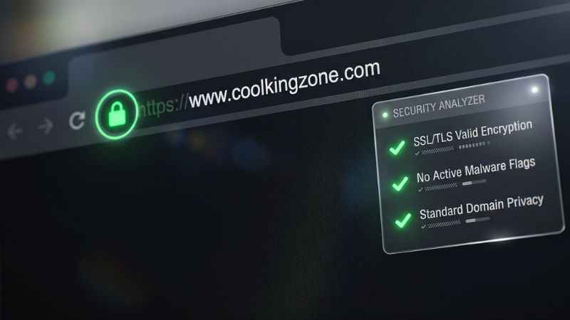 Web browser address bar showing a secure HTTPS padlock icon for website verification